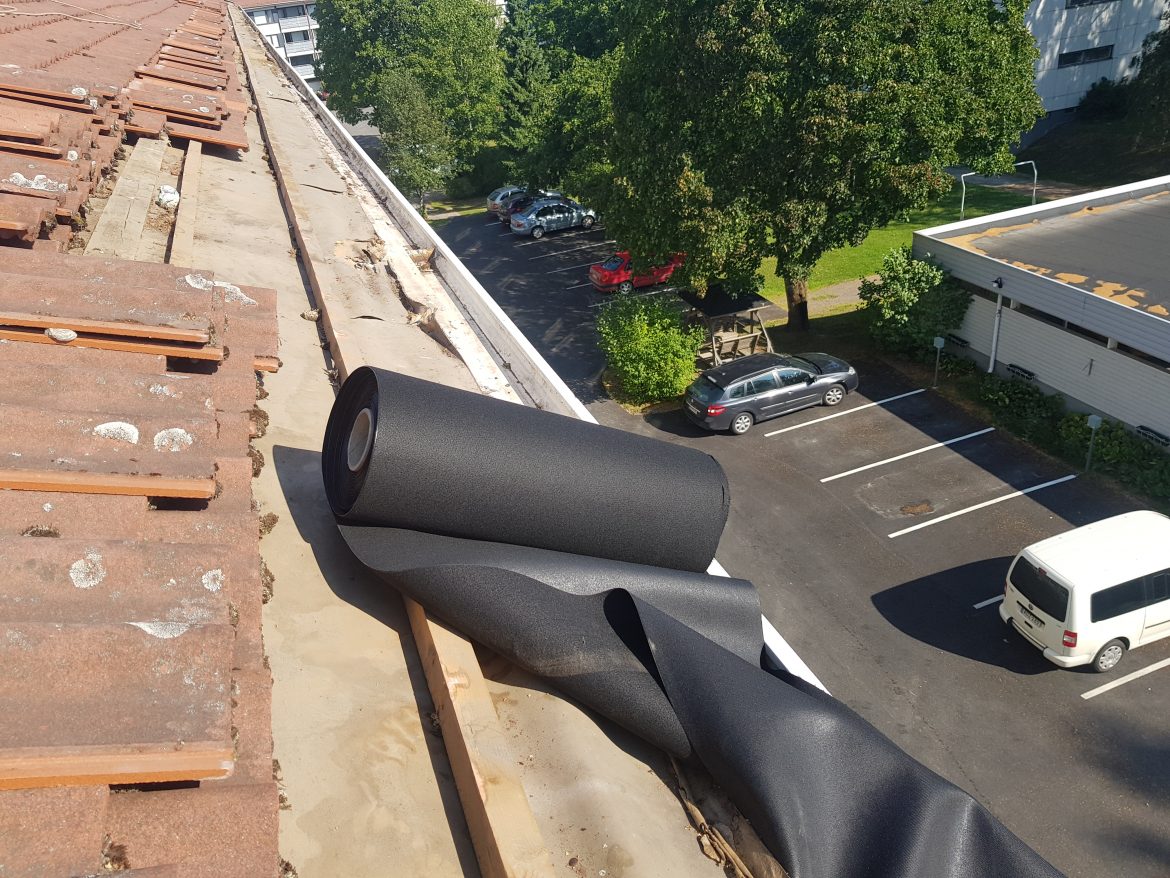EPDM kourusaneeraus kesken